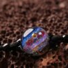 Star River Series [Star Glass] Oval Galaxy Star Ring/Metal Pattern/Handmade Necklace
